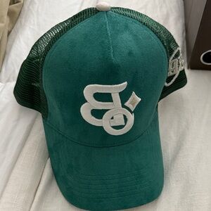 Bonds Green Mesh Cap with White Text